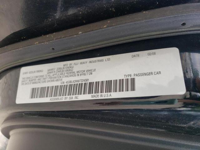 Photo 10 from auction – 2008 SUBARU LEGACY 2.5 with VIN 4S3BL626687224381