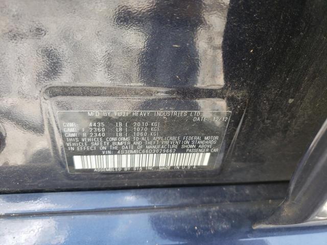 Photo 10 from auction – 2013 SUBARU LEGACY 2.5 with VIN 4S3BMBC66D3029662