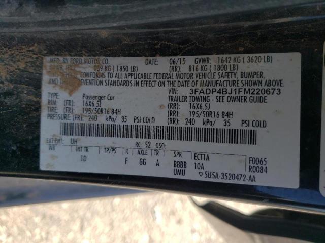 Photo 10 from auction – 2015 FORD FIESTA SE with VIN 3FADP4BJ1FM220673
