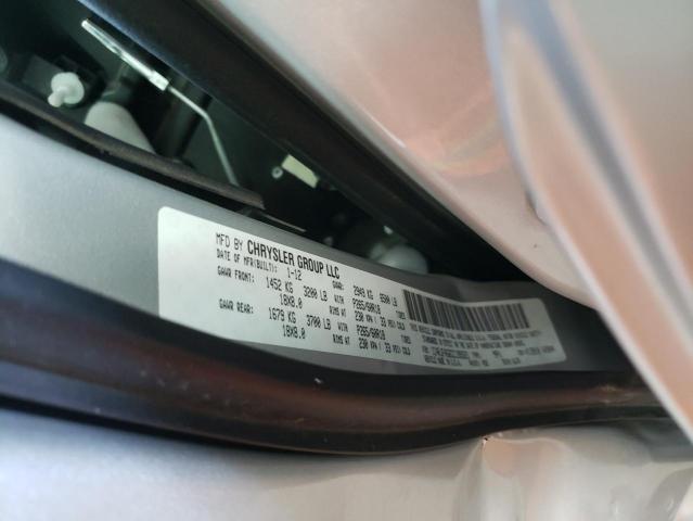Photo 10 from auction – 2012 JEEP GRAND CHER with VIN 1C4RJFAG6CC199321