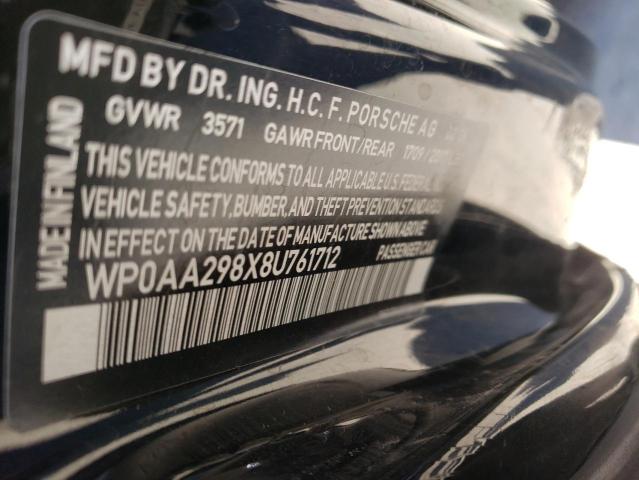 Photo 10 from auction – 2008 PORSCHE CAYMAN with VIN WP0AA298X8U761712