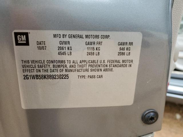 Photo 10 from auction – 2008 CHEVROLET IMPALA LS with VIN 2G1WB58K889230225