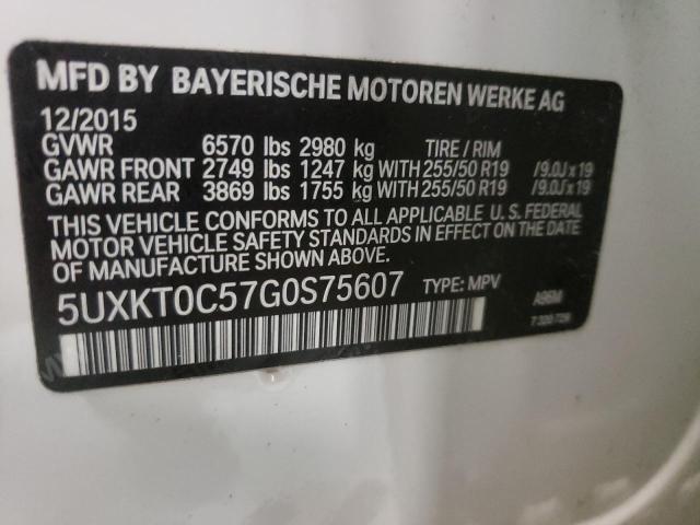 Photo 10 from auction – 2016 BMW X5 XDR40E with VIN 5UXKT0C57G0S75607