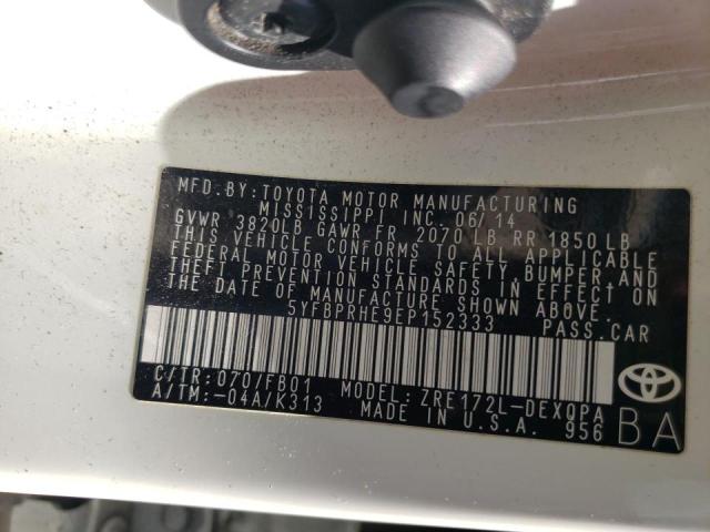 Foto 10 de la subasta – 2014 TOYOTA COROLLA EC con VIN 5YFBPRHE9EP152333