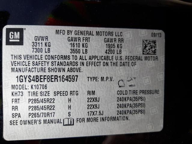 Photo 10 from auction – 2014 CADILLAC ESCALADE L with VIN 1GYS4BEF8ER164597