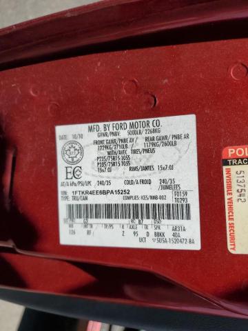 Photo 10 from auction – 2011 FORD RANGER SUP with VIN 1FTKR4EE6BPA15252
