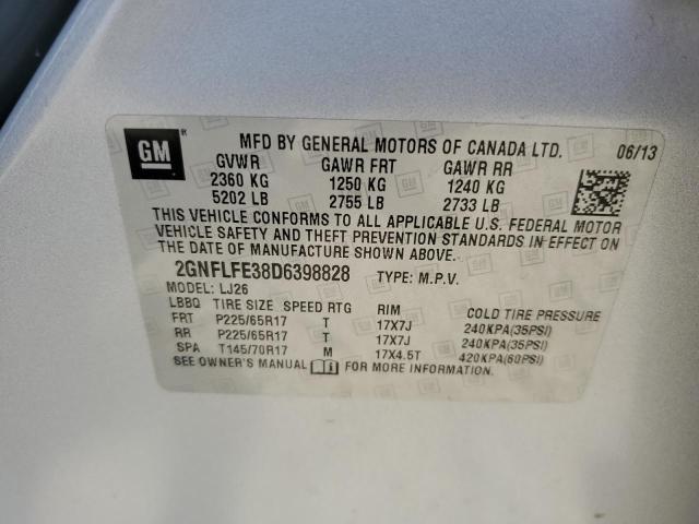 Photo 10 from auction – 2013 CHEVROLET EQUINOX LT with VIN 2GNFLFE38D6398828