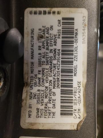 Photo 10 from auction – 2005 TOYOTA COROLLA CE with VIN 1NXBR32E45Z391464