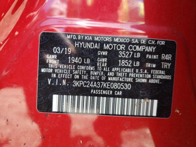 Photo 10 from auction – 2019 HYUNDAI ACCENT SE with VIN 3KPC24A37KE080530