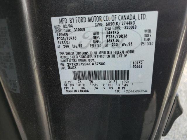 Photo 10 from auction – 2004 FORD F-150 HERI with VIN 2FTRX17284CA57500