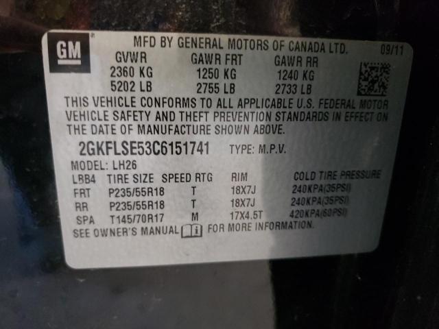 Photo 10 from auction – 2012 GMC TERRAIN SL with VIN 2GKFLSE53C6151741