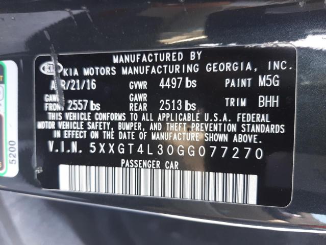 Photo 10 from auction – 2016 KIA OPTIMA LX with VIN 5XXGT4L30GG077270