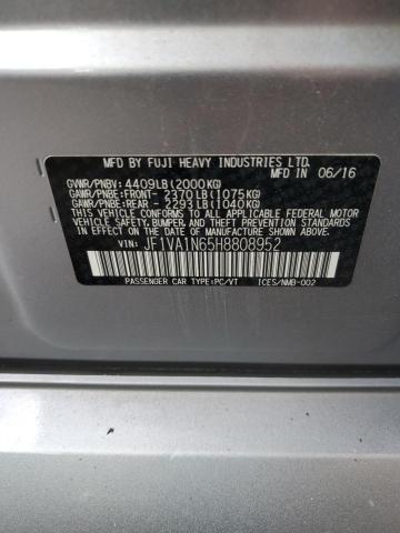 Photo 10 from auction – 2017 SUBARU WRX LIMITE with VIN JF1VA1N65H8808952