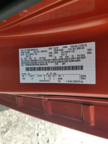 Photo 10 from auction – 2022 FORD BRONCO BAS with VIN 1FMDE5AP2NLB06155