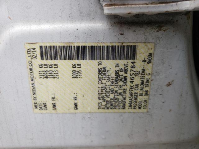 Foto 10 de la subasta – 2014 NISSAN MAXIMA S con VIN 1N4AA5AP7EC465784
