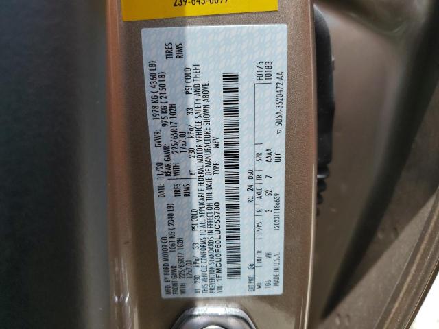 Photo 10 from auction – 2020 FORD ESCAPE S with VIN 1FMCU0F60LUC53700