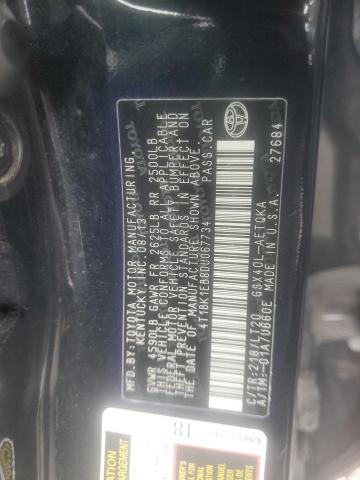 Photo 10 from auction – 2013 TOYOTA AVALON BAS with VIN 4T1BK1EB8DU067734