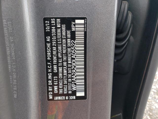 Photo 10 from auction – 2013 PORSCHE CAYENNE with VIN WP1AA2A29DLA05522
