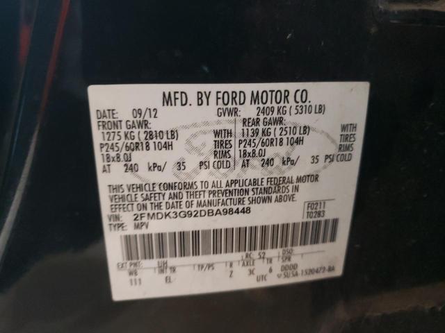 Photo 10 from auction – 2013 FORD EDGE SE with VIN 2FMDK3G92DBA98448