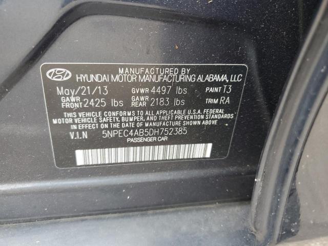 Photo 10 from auction – 2013 HYUNDAI SONATA SE with VIN 5NPEC4AB5DH752385