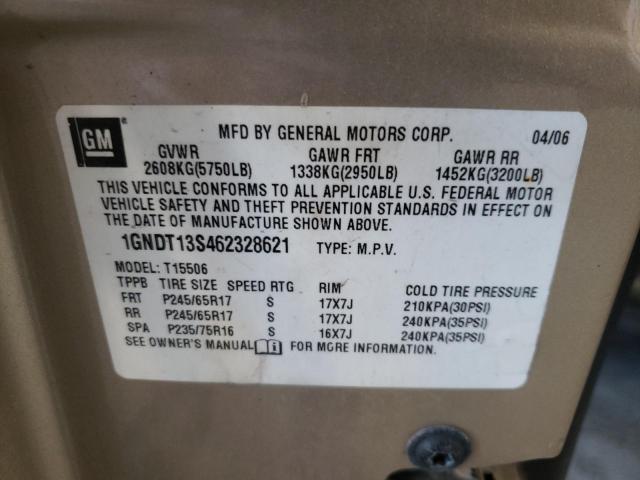 Photo 10 from auction – 2006 CHEVROLET BLAZER with VIN 1GNDT13S462328621