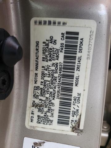 Photo 10 from auction – 2010 TOYOTA COROLLA BA with VIN 1NXBU4EE4AZ248637