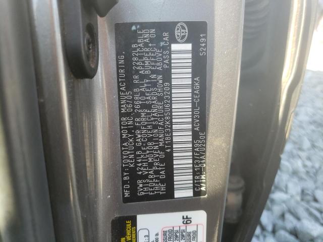 Photo 10 from auction – 2005 TOYOTA CAMRY LE with VIN 4T1BE32K85U623209