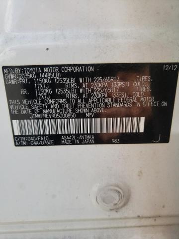 Photo 10 from auction – 2013 TOYOTA RAV4 XLE with VIN JTMWFREV9D5000850