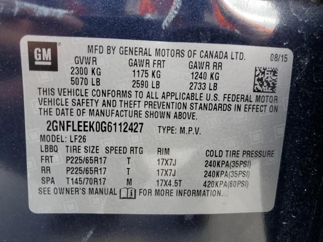 Photo 10 from auction – 2016 CHEVROLET EQUINOX LS with VIN 2GNFLEEK0G6112427