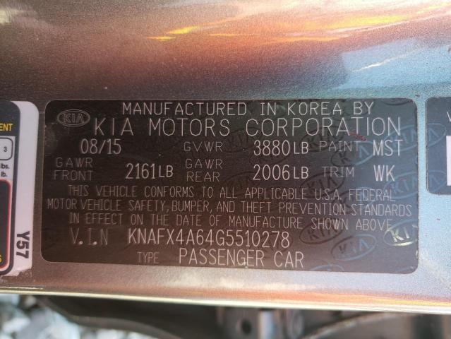 Photo 10 from auction – 2016 KIA FORTE LX with VIN KNAFX4A64G5510278