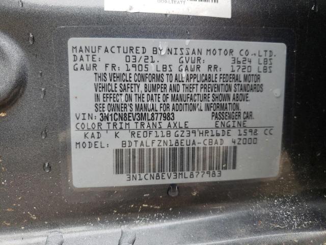 Photo 10 from auction – 2021 NISSAN VERSA SV with VIN 3N1CN8EV3ML877983