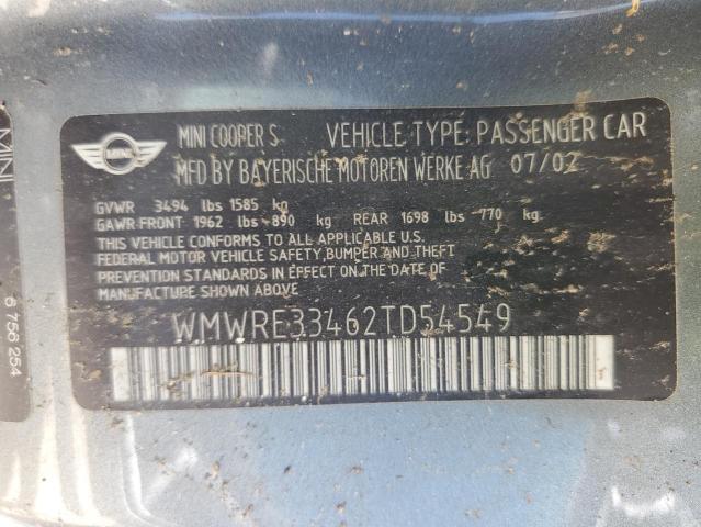 Photo 10 from auction – 2002 MINI COOPER S with VIN WMWRE33462TD54549