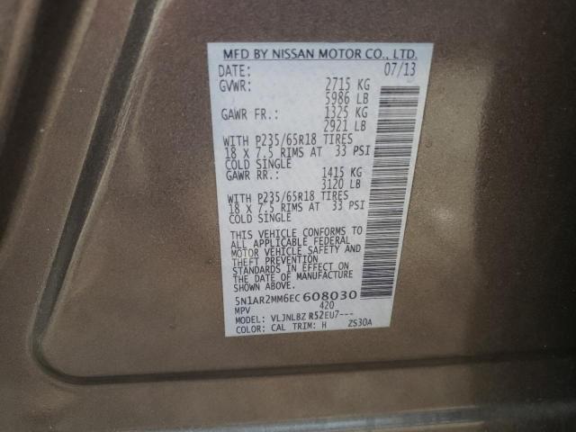 Photo 10 from auction – 2014 NISSAN PATHFINDER with VIN 5N1AR2MM6EC608030
