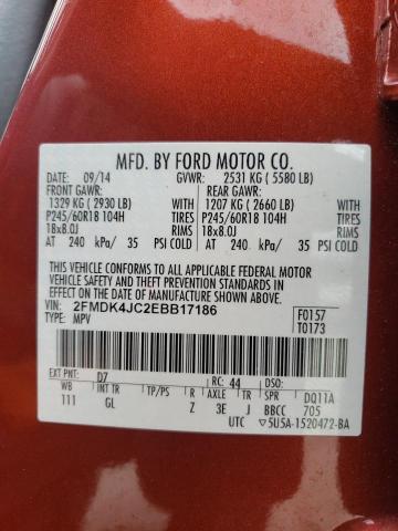 Photo 10 from auction – 2014 FORD EDGE SEL with VIN 2FMDK4JC2EBB17186