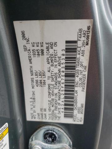 Photo 10 from auction – 2007 MITSUBISHI ECLIPSE SP with VIN 4A3AL25F67E035303