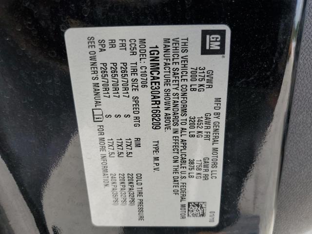 Photo 10 from auction – 2010 CHEVROLET TAHOE C150 with VIN 1GNMCAE30AR168209