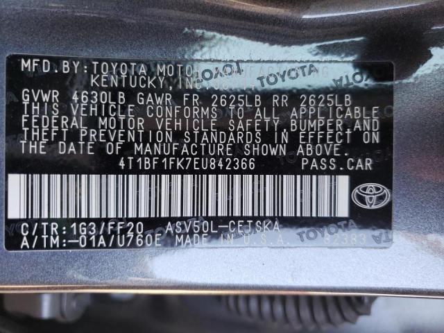Photo 10 from auction – 2014 TOYOTA CAMRY L with VIN 4T1BF1FK7EU842366