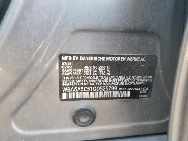 Photo 10 from auction – 2016 BMW 528 I with VIN WBA5A5C51GD525799