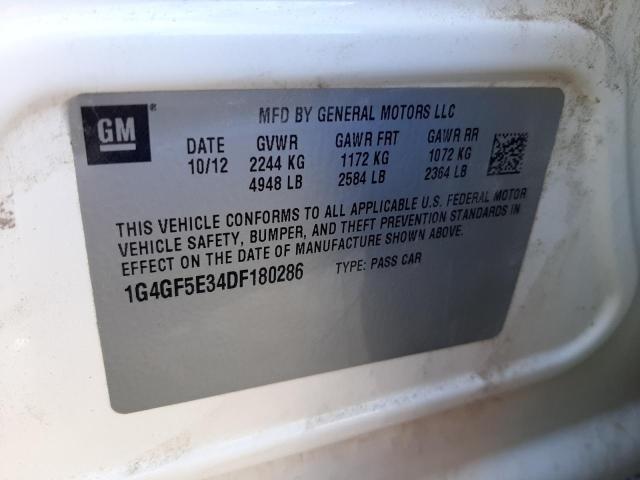Photo 10 from auction – 2013 BUICK LACROSSE P with VIN 1G4GF5E34DF180286