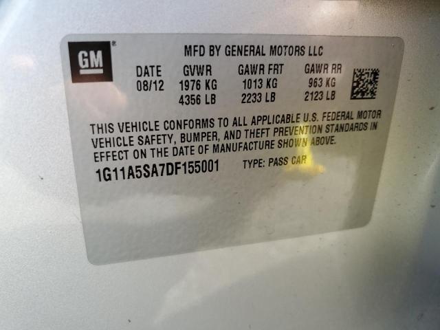 Photo 10 from auction – 2013 CHEVROLET MALIBU LS with VIN 1G11A5SA7DF155001