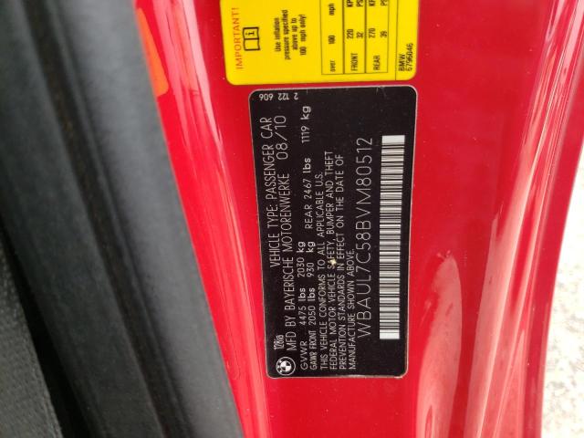 Photo 10 from auction – 2011 BMW 128 I with VIN WBAUL7C58BVM80512