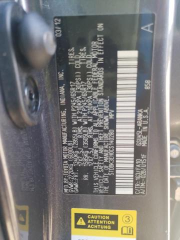 Photo 10 from auction – 2012 TOYOTA HIGHLANDER with VIN 5TDBK3EH0CS140280