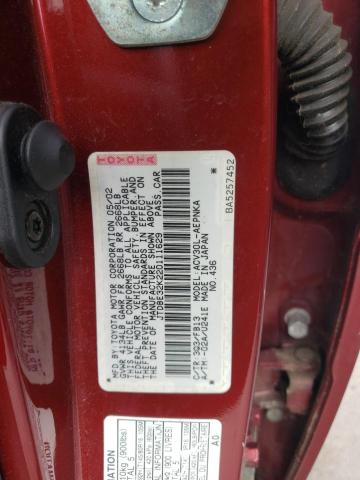 Photo 10 from auction – 2002 TOYOTA CAMRY LE with VIN JTDBE32K220111629