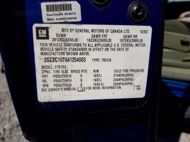 Photo 10 from auction – 2004 CHEVROLET SILVERADO with VIN 2GCEC19T641254063