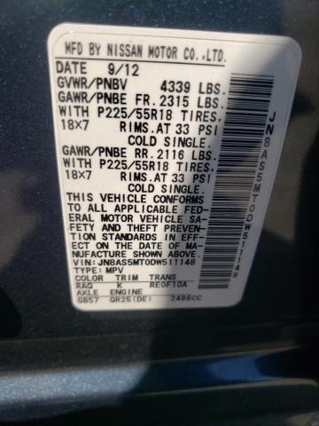Photo 10 from auction – 2013 NISSAN ROGUE S with VIN JN8AS5MT0DW511148