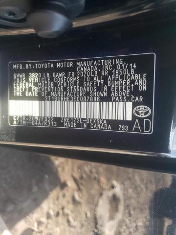 Photo 10 from auction – 2014 TOYOTA COROLLA L with VIN 2T1BURHE3EC097886