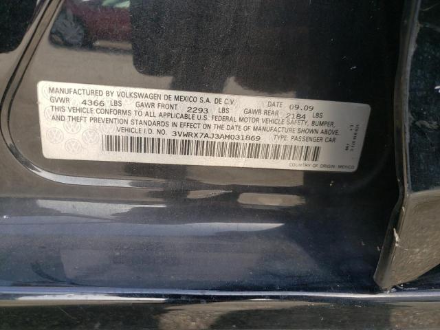 Photo 10 from auction – 2010 VOLKSWAGEN JETTA SE with VIN 3VWRX7AJ3AM031869