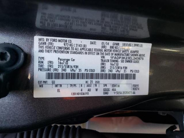 Photo 10 from auction – 2014 FORD FOCUS SE with VIN 1FADP3K23EL243875