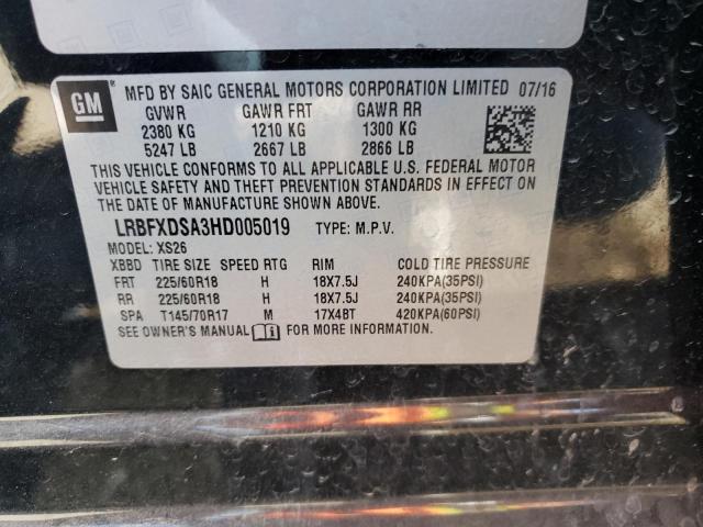 Photo 10 from auction – 2017 BUICK ENVISION E with VIN LRBFXDSA3HD005019