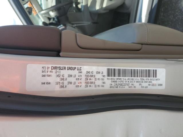 Photo 10 from auction – 2012 JEEP GRAND CHER with VIN 1C4RJFAG8CC227037